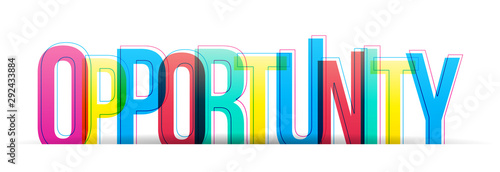 Fotomural The word opportunity isolated on a white background