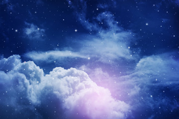 Wall Mural - night sky with stars.