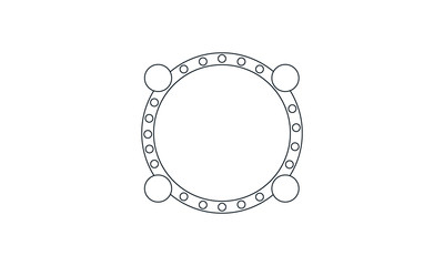 Wall Mural - Gasket icon for engine sealing and maintenance