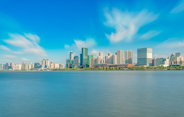 china's shanghai pudong new area cityscape