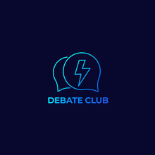 Debate Club Vector Logo, Linear