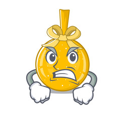 Sticker - Angry christmas ball gold on a character