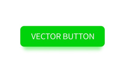 Sticker - green button with green shadow. vector concept element for website and app.