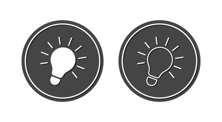 Wall Mural - Light Bulb icons set for concept design. Vector flat idea sign isolated on white background.