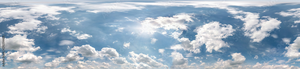 Seamless cloudy blue sky hdri panorama 360 degrees angle view with ...