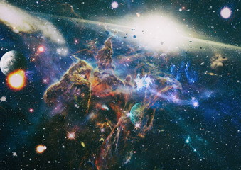 Wall Mural - nebula and galaxies in space. space many light years far from the earth. elements of this image furn