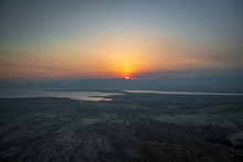 Sunrise Over Masada Israel Dead Sea