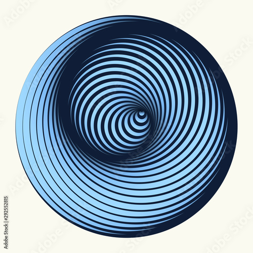 Optical effect with hipnotic circle. Flat and isolated.