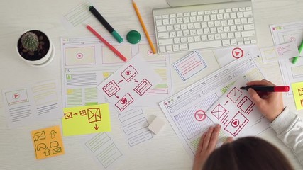 Wall Mural - designing web user interfaces for sites or web applications.