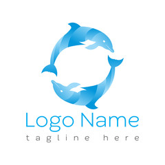 Wall Mural - Dolphin logo