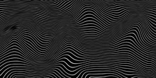 Black And White Psychedelic Linear Wavy Backgrounds