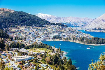 Wall Mural - Queenstown View on a Sunny Day in New Zealand