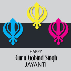 Canvas Print - Happy Guru Gobind Singh Jayanti