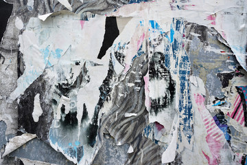 Wall Mural - Abstract torn posters