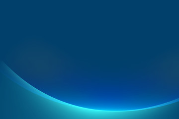 Wall Mural - abstract light blue green curve graphic on dark background, copy space composition.