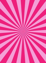 Sunlight Vertical Background. Pink Color Burst Background. Vector Illustration.