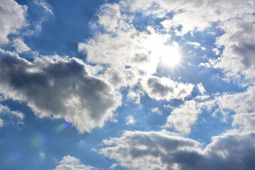 Wall Mural - blue sky with white clouds