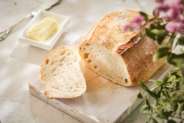 Freshly baked traditional bread