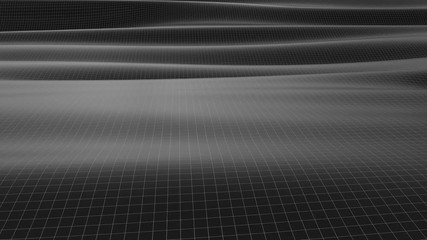 slowly moving dark surface. infinity loop 3d animation. suitable for technology themes