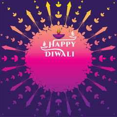 Happy Diwali festival of light in india, Vector illustration