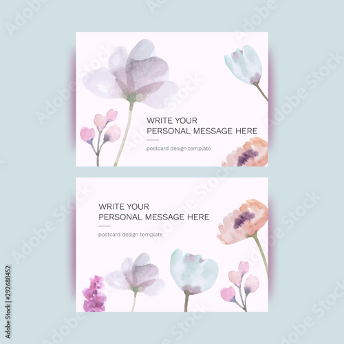 flowers postcard for design