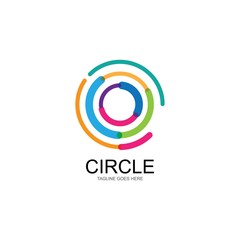 Wall Mural - vortex circle logo and symbols template icons