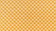 abstract empty golden waffle texture, background for your design, panorama