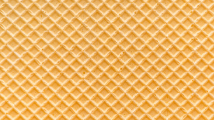 abstract empty golden waffle texture, background for your design, panorama