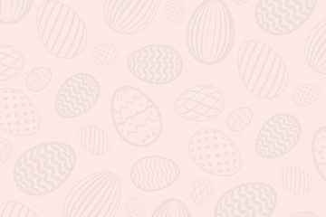 Wall Mural - Easter egg pattern. Color holiday eggs texture on pastel background. Simple abstract decorative template Happy Easter celebration. Stylized cute ornament for graphic greeting card .Vector illustration