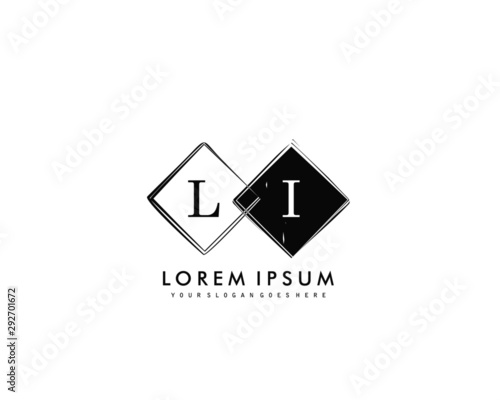 Fotomural LI Initial beauty monogram logo vector