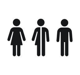 Wall Mural - Restroom gender symbols