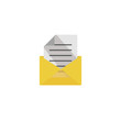 © Bohdan - Open envelope with a paper document. Flat illustration isolated and white background