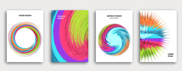 Multi-colored book cover page design, creative abstract background.