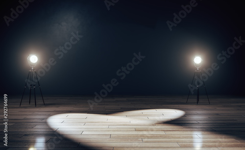 Abstract studio interior