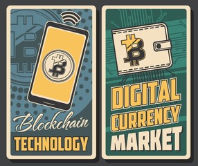 Aufkleber - Cryptocurrency, bitcoin, digital currency market