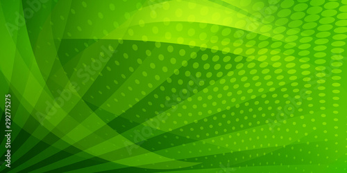 Abstract background of dots and intersecting lines in green colors