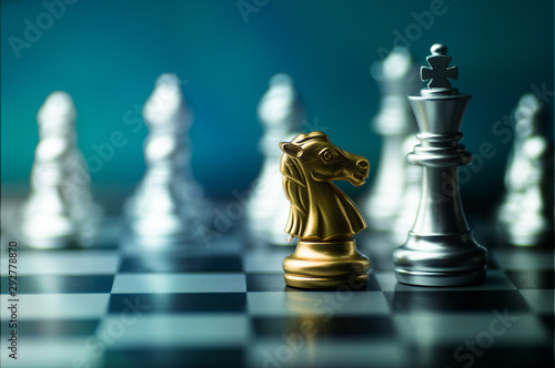 Cuadros en Lienzo chess boad game to practice planing and stratagy, business thinking concept