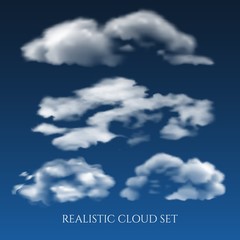 Wall Mural - Realistic clouds in blue sky