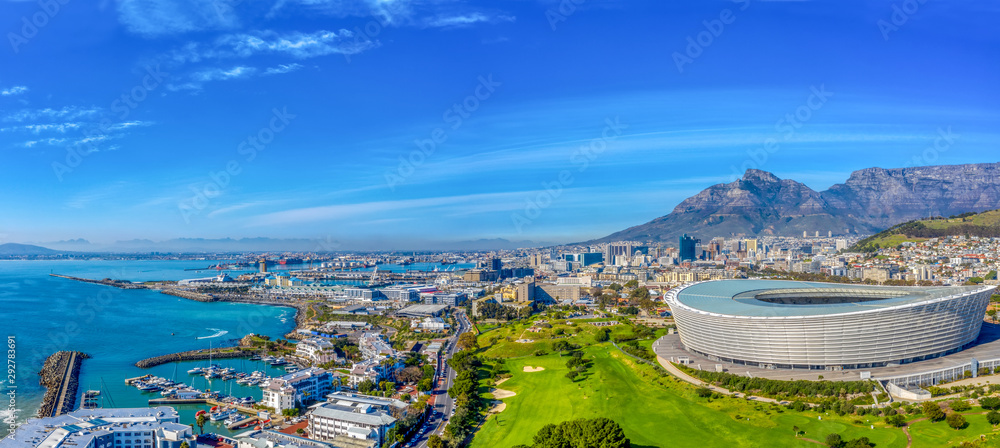 Cape Town aerial view - obrazy, fototapety, plakaty 