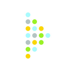 Wall Mural - arrow logo. dot symbol. direction icon vector illustration. eps 10.