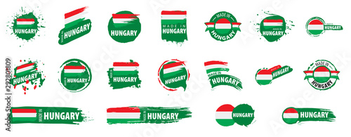 Fotografía Hungary flag, vector illustration on a white background