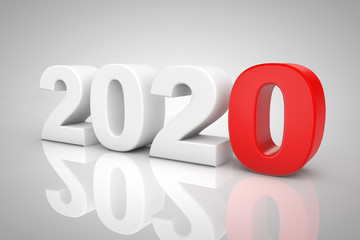 Aufkleber - New Year 2020 3d Sign. 3d Rendering