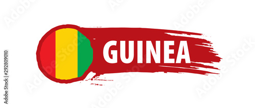 Cuadros en Lienzo guinea flag, vector illustration on a white background
