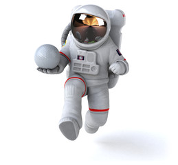 fun astronaut - 3d illustration