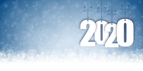 Wall Mural - snow fall background for christmas and New Year 2020