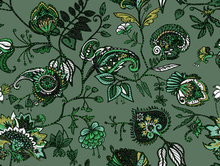 Naklejka na meble Seamless floral pattern paisley