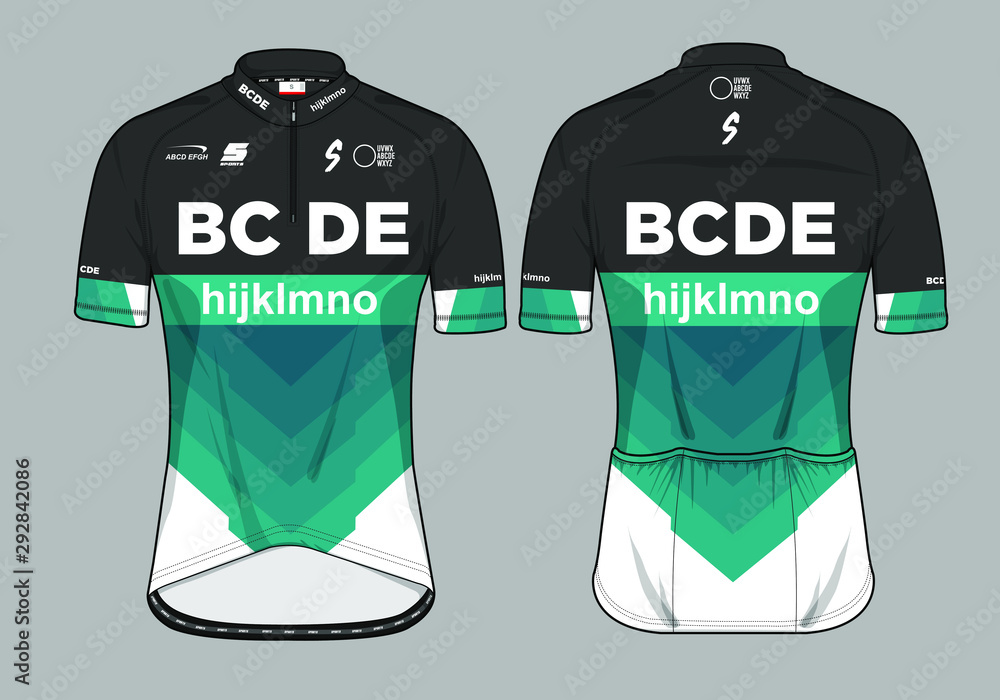 Cycling jersey team club kit sports uniform biking Stock Vector | Adobe ...