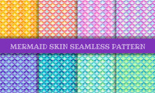 Iridescent Mermaid Skin Semless Pattern