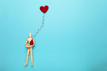 Figure of people with red heart and drop. Blood donor. Medical donation and blood transfusion.