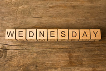 Wednesday Word Written On Wooden Cubes On Wooden Background